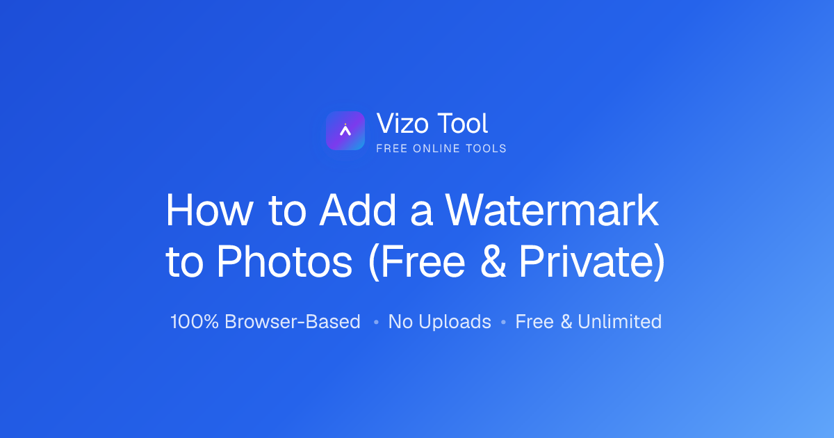 How to Add a Watermark to Photos (Free & Private)