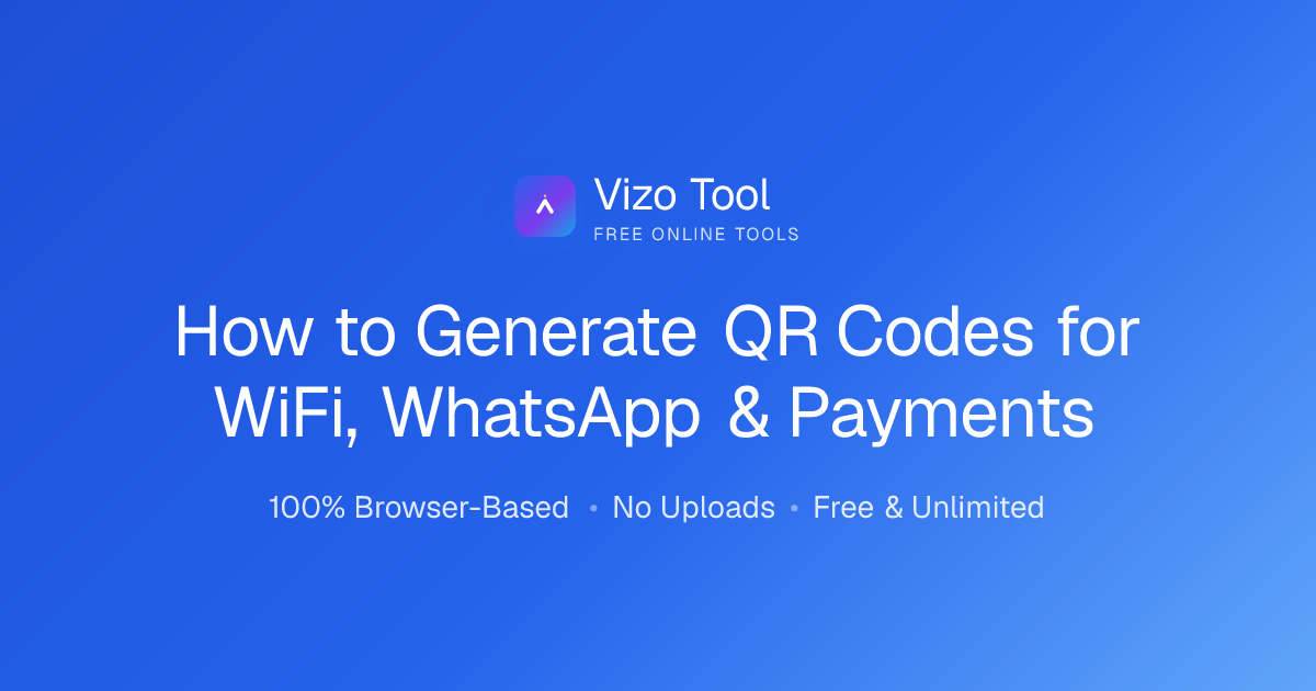 How to Generate QR Codes for WiFi, WhatsApp & Payments